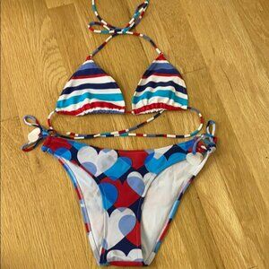 Submarine red white and blue bikini
